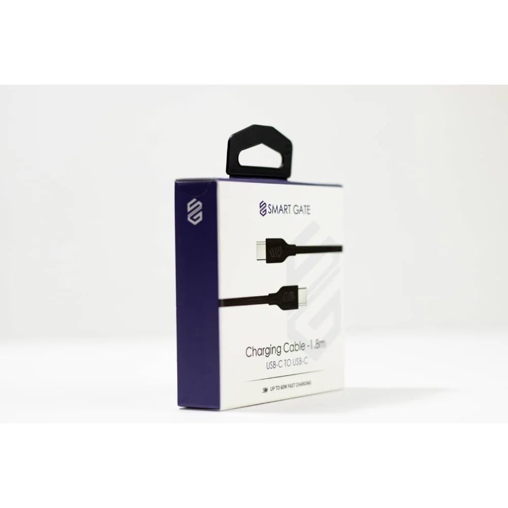 Smart Gate Cable  PVC USB-C to USB-C Fast 1.8m Black - Image 3