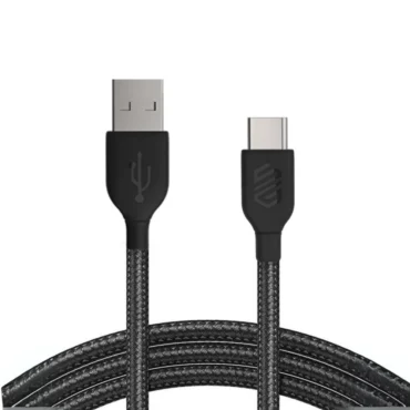 Smart Gate Cable braided USB-A to USB-C Fast, Shielded 1.8m Black