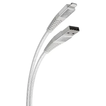 Smart Gate Cable braided USB-A to Lightning, Shielded 1m White