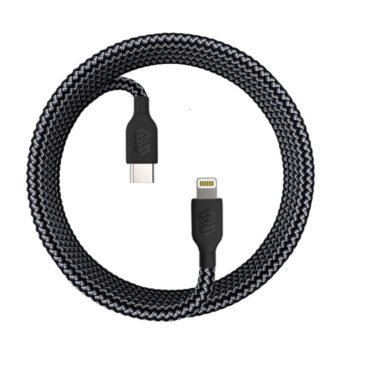 Smart Gate Cable braided USB-C to Lightning Fast, Shielded 1m Black