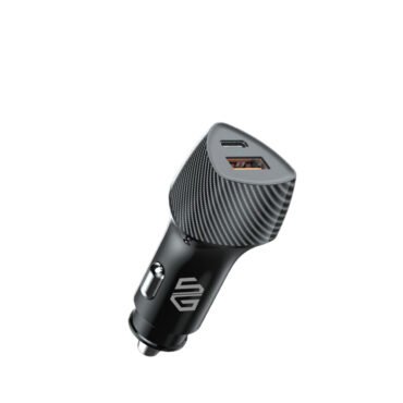 Smart Gate Car Charger 51W 2 Port USB-A USB-C QC PD Black