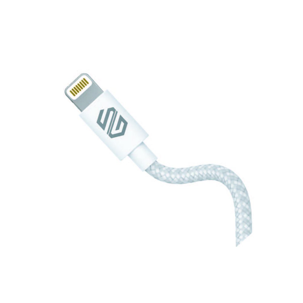 سمارت جيت كابل يو أس بى أيه - لايتينينج - محمى - مضفر - 1.8 متر- أبيض - الصورة 3