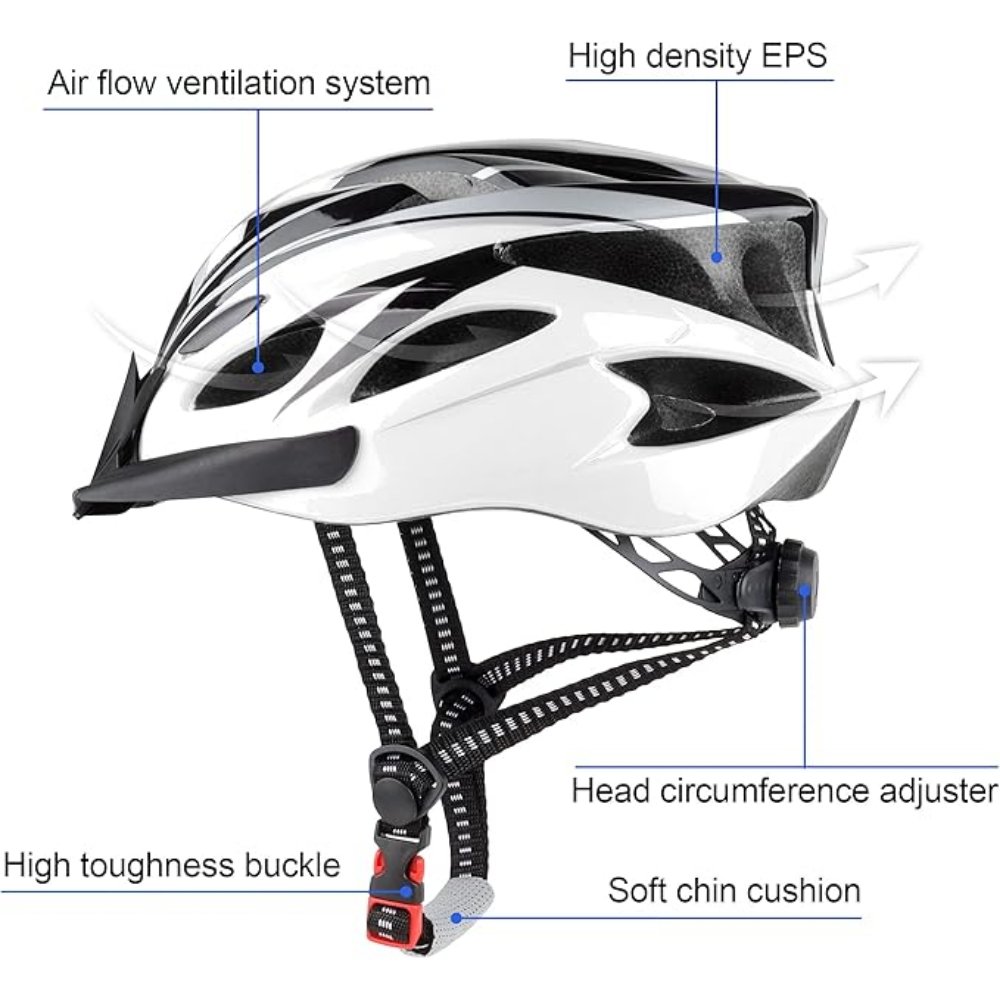 Smart Gate Helmet For Scooter PC+EPS 210 Gram Black White - Image 3