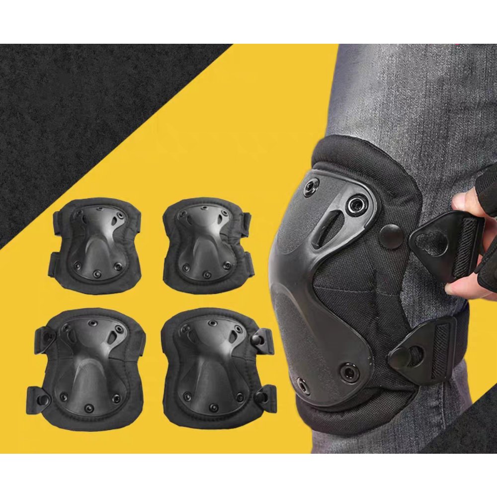 Smart Gate Big 2 Elbow & 2 Knee Pads Protective Guard Protective Guard Shock Absorbing Black - Image 4