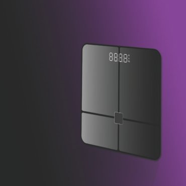 Smart Gate Smart Scale Fit Pro BT 24 Measurements Body Fat BMI Fitness lbs/kg LED 180KG Black
