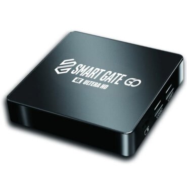 GO TV Box from SMART GATE, 4K Android ATV 16G Storage 2G Ram, A53 Cortex CPU, HDR HDMI, 2-USB, Black Color.