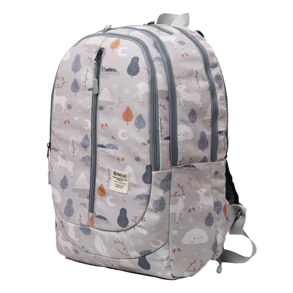 Smart Gate SG-9234 School Carrying Deer Backpack With 6 Pockets 15.6 Gray - Image 7