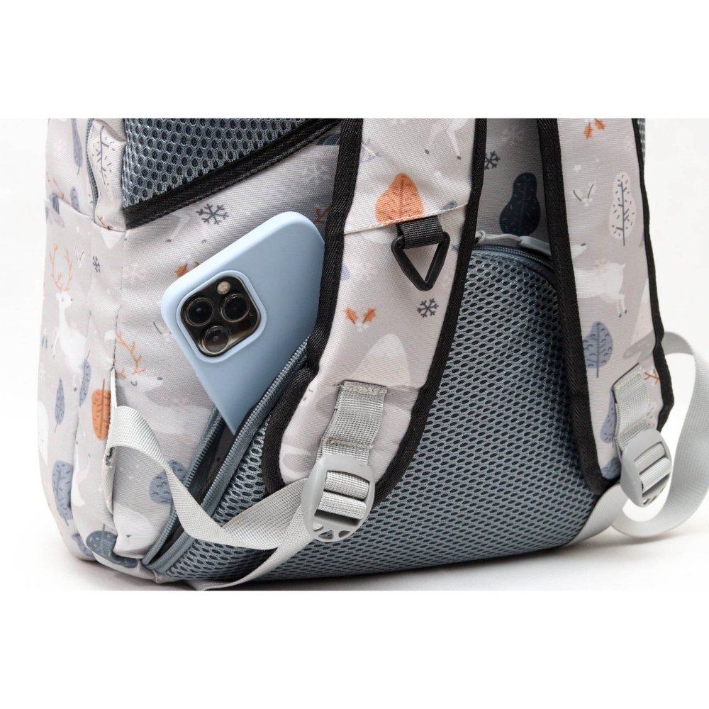 Smart Gate SG-9234 School Carrying Deer Backpack With 6 Pockets 15.6 Gray - Image 6