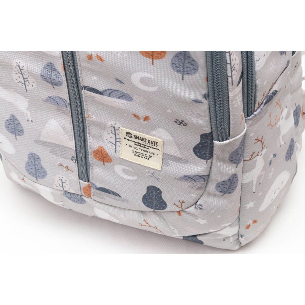 Smart Gate SG-9234 School Carrying Deer Backpack With 6 Pockets 15.6 Gray - Image 2