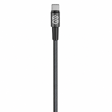 كابل Smart Gate بتصميم ألياف كربونية مجدولة، من USB-C إلى USB-C، محمي، بطول 1 متر، لون أسود (SGCA-BCC100CFB)