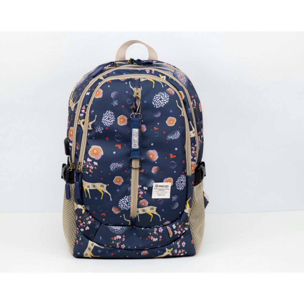 Smart Gate SG-9235 Carry Case Deer Backpack With 6 Pockets With USB 15.6 Dark Blue