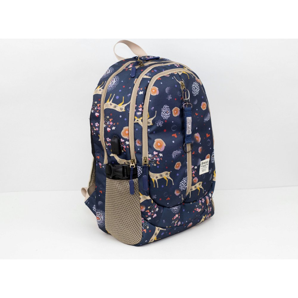 Smart Gate SG-9235 Carry Case Deer Backpack With 6 Pockets With USB 15.6 Dark Blue - Image 2
