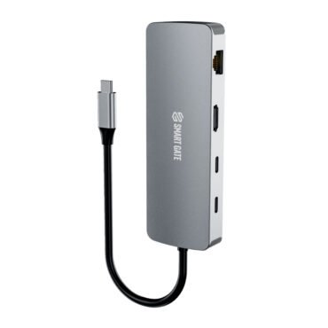 Smart Gate SGH-NEX8 HUB USB-A 3.2 Gen1 USB-A 2.0 USB-C PD 100W USB-C 3.2 Gen1 HDMI 4K RG45 1000Mbps SD/TF 8in1 Space Gray