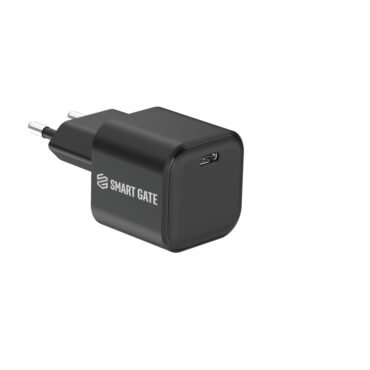 شاحن حائط Smart Gate SGCH-35CGaNSEB بقدرة 35 واط، منفذ USB-C واحد (يدعم تقنية PD)، لون أسود