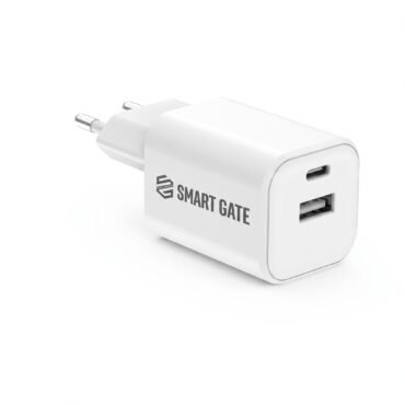 Smart Gate SGCH-45CAGaNSEW Spark Wall Charger 45W 2 Port USB-C USB-A PD White